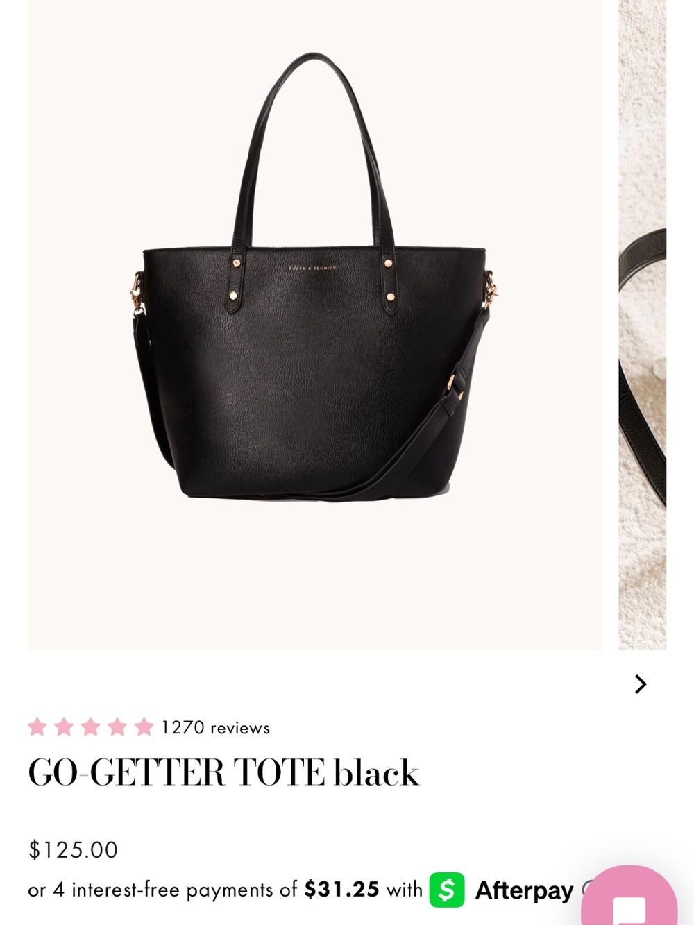 Poppy & Peonies Go-Getter Tote – Black